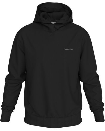 Calvin Klein Kapuzensweatshirt BT_ENLARGERD BACK LOGO HOODIE in groß Größen mit Markenlabel - Schwarz