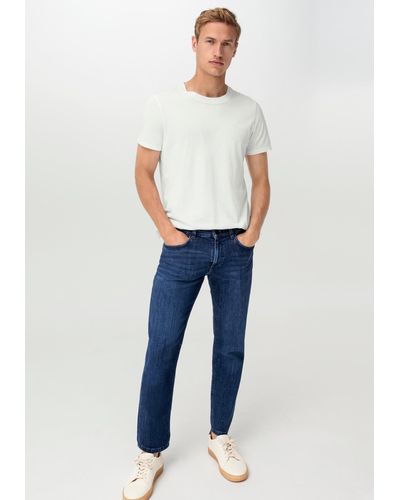 HESSNATUR 5-Pocket-Jeans Jasper Slim Fit aus Bio-Denim (1-tlg) - Blau