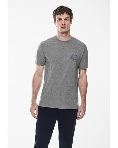 Street One Men T-Shirt aus reiner Baumwolle - Grau