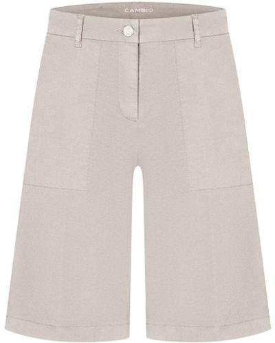 Cambio 5-Pocket-Jeans Stella Bermuda - Weiß