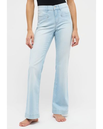 ANGELS Bootcut- Jeans Leni Flared Pocket - Blau