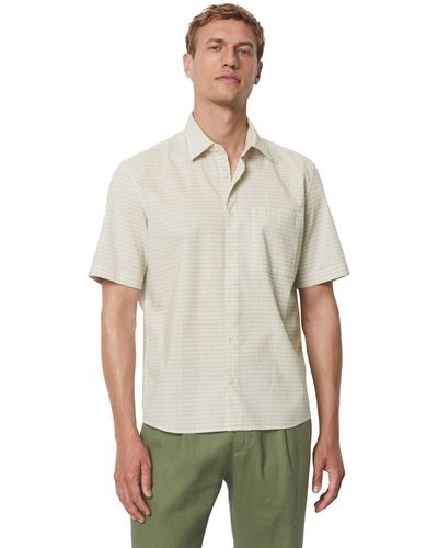 Marc O' Polo Kurzarmhemd aus Bio-Baumwoll-Popeline - Grün