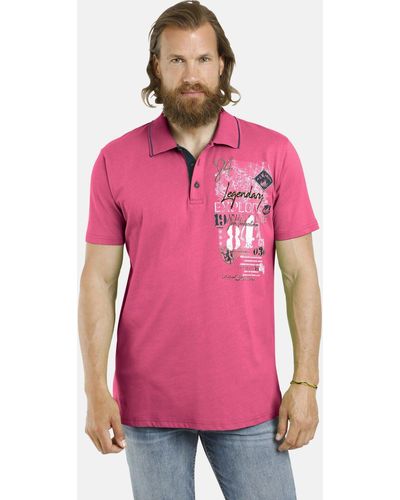 Jan Vanderstorm Poloshirt NANFRED aus hochwertiger Baumwolle - Pink