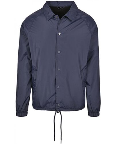 Build Your Brand Outdoorjacke Jacke Coach Jacket, Nylon, Futter aus Baumwolle - Blau
