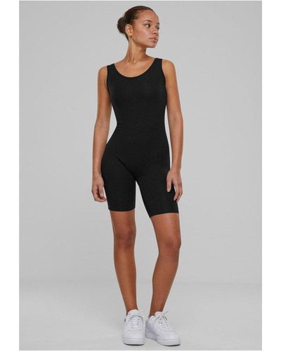 Urban Classics Overall Ladies Organic Stretch Jersey Jumpsuit - Schwarz