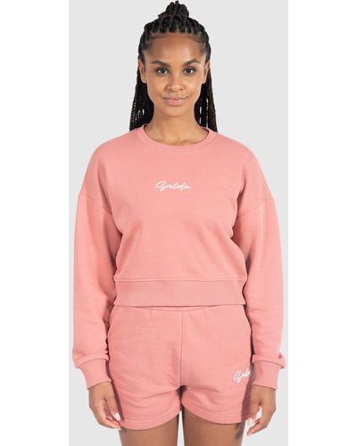 Smilodox Sweatshirt Elyssa Oversize, 100% Baumwolle - Pink