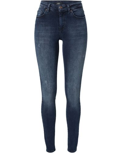 ONLY Skinny-fit-Jeans (1-tlg) Plain/ohne Details - Blau