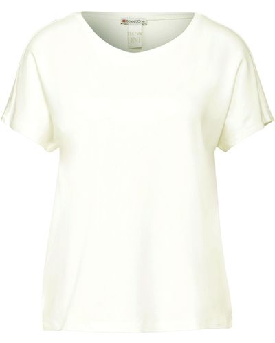 Street One T-Shirt aus softer Viskose - Weiß