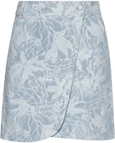 BOSS A-Linien-Rock C-Demin Skirt Mini (1-tlg) - Blau
