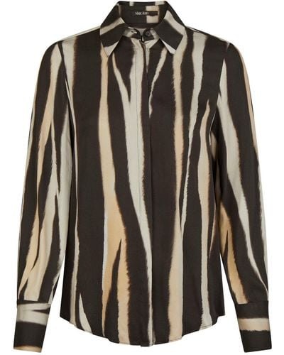 MARC AUREL Klassische Bluse Longhemd mit Tigerprint in Grün | Lyst DE