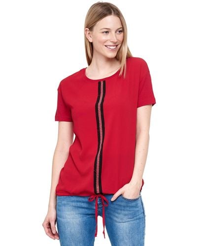 Decay T-Shirt mit modischem Mittelstreifen - Rot