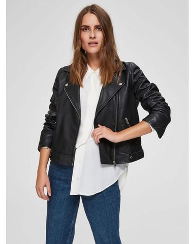 Cropped Leather Jacken
