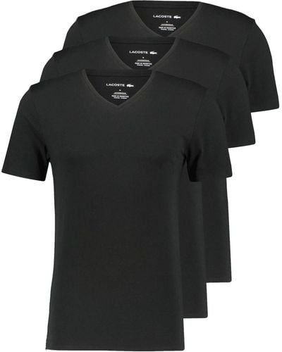 Lacoste T-Shirt im Pack mit V-Ausschnitt und (3-tlg) - Schwarz