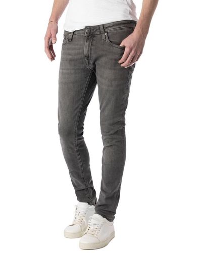 Jack & Jones & -fit- LIAMAM Skinny Stretch Jeans (enger Schnitt) - Grau
