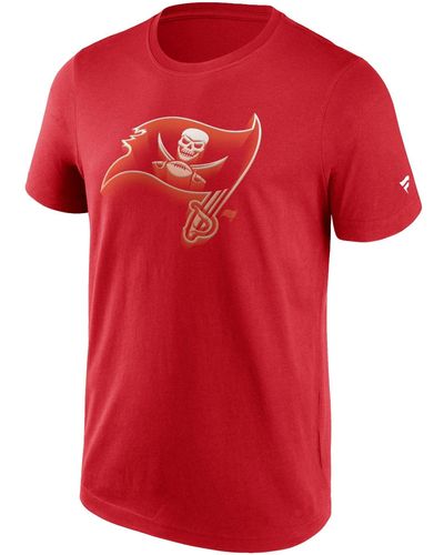 Fanatics Print-Shirt CHROME LOGO MLB NHL NFL Teams - Rot