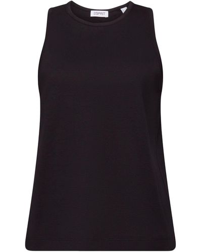 Esprit T-Shirt Tanktop aus Baumwolle (1-tlg) - Schwarz