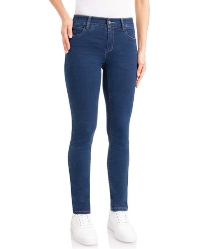 wonderjeans Fit-Jeans Classic-Slim Klassischer gerader Schnitt - Blau