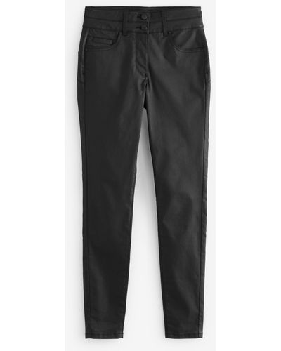 Next Push-up- Lift, Style and Shape Beschichtete Skinny-Jeans (1-tlg) - Schwarz
