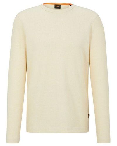HUGO T-Shirt beige regular fit (1-tlg) - Natur