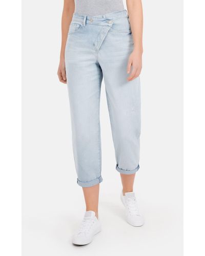 Recover Pants 7/8-Jeans Gianna mit diagonalem Verschluss - Blau