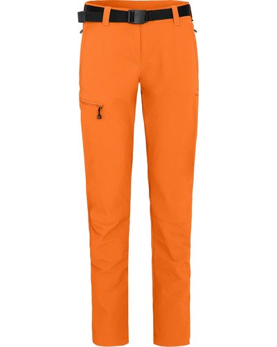Bergson Outdoorhose MENA (slim) Wanderhose, vielseitig, pflegeleicht, Kurzgrößen, orange