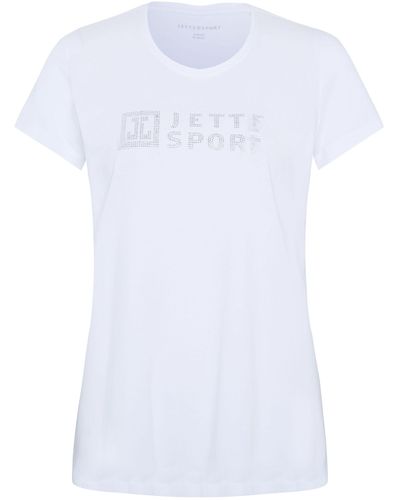 Jette Sport Print-Shirt mit funkelndem Logo-Dekor - Weiß