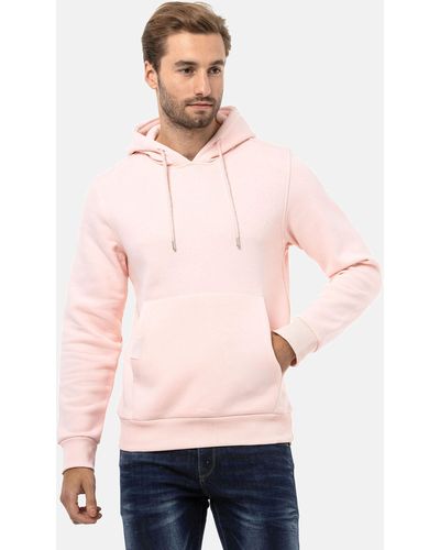Cipo & Baxx Kapuzensweatshirt im klassischen Design - Pink
