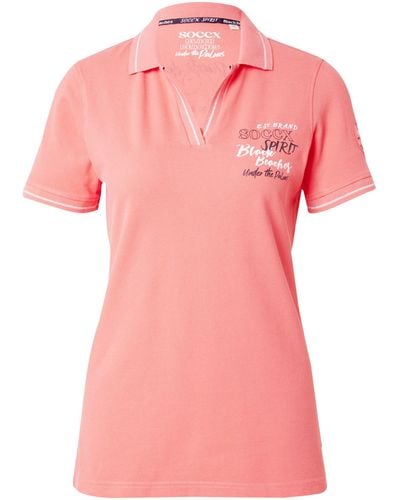 SOCCX T-Shirt (1-tlg) Plain/ohne Details - Pink