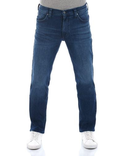 Mustang Straight-Jeans Jeanshose Tramper Regular Fit Denim Hose mit Stretch - Blau
