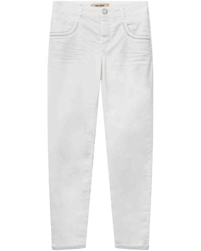 Mos Mosh Slim-fit- Jeans NAOMI TREASURE mit Lyocell - Weiß