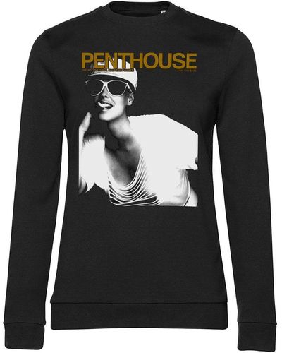 Penthouse Rundhalspullover June 1988 Cover Girly Sweatshirt - Schwarz
