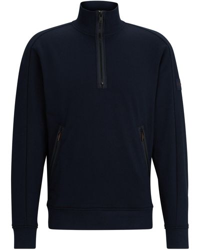 BOSS Sweatshirt Zecompany (1-tlg) - Blau