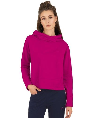 Trigema Sweatshirt Dünner Kapuzenpullover - Pink