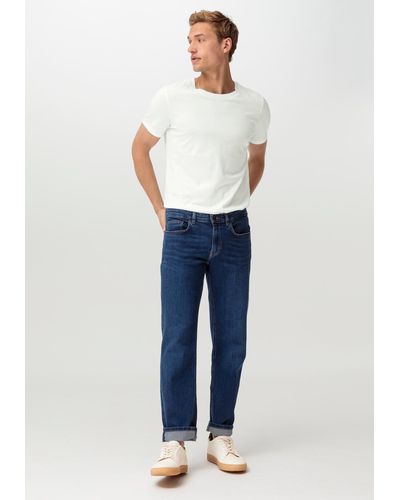HESSNATUR 5-Pocket-Jeans Ben Regular Straight Fit aus Bio-Denim (1-tlg) - Blau