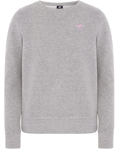 Polo Sylt Sweatshirt mit Label-Stitching - Grau
