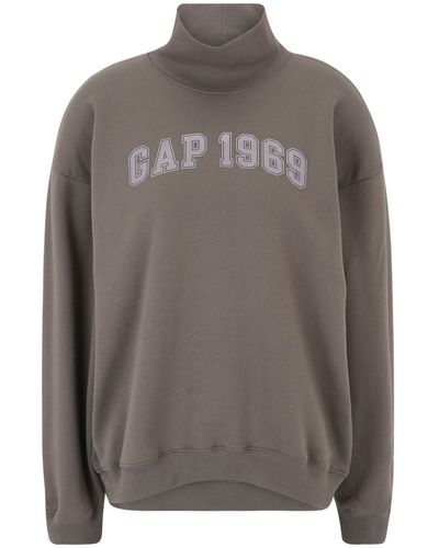 Gap Tall Sweatshirt (1-tlg) Drapiert/gerafft - Grau