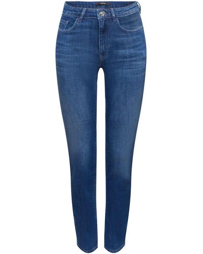 Esprit Slim-fit-Jeans Mid-Rise-Stretchjeans in schmaler Passform - Blau