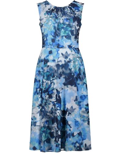 Vera Mont Sommerkleid Kleid Kurz ohne Arm - Blau