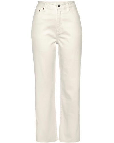Buffalo Weite mit leicht ausgefranstem Beinabschluss, Culotte Jeans in 7/8-Länge - Weiß