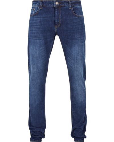 2Y Premium Bequeme Premium 2Y Basic Slim Fit Jeans - Blau