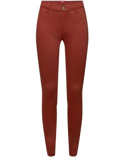 Edc By Esprit Stretch-Hose Skinny Jeans mit mittlerer Bundhöhe - Rot