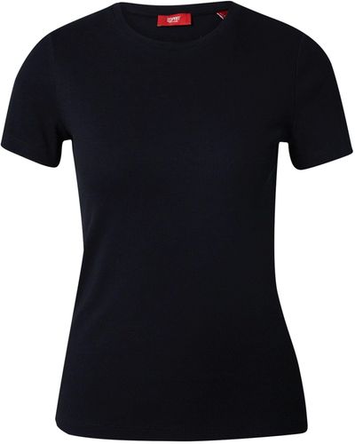Esprit T-Shirt (1-tlg) Plain/ohne Details - Schwarz