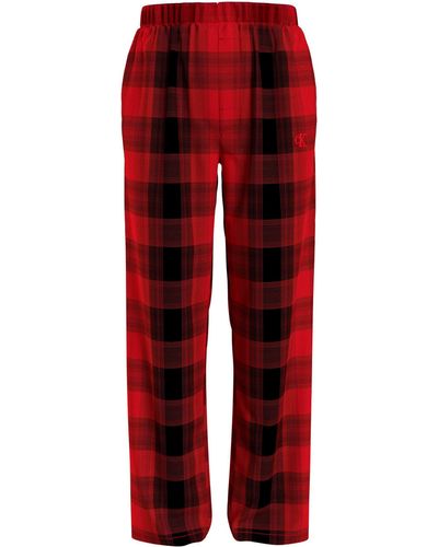 Calvin Klein Pyjamahose SLEEP PANT in karierter Optik - Rot