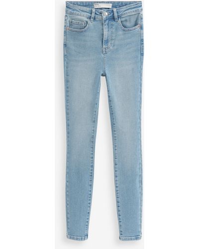 Next Fit- Superweiche Skinny Jeans mit hohem Bund (1-tlg) - Blau