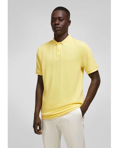 Hechter Paris Poloshirt mit besonders pflegeleichten Material - Gelb