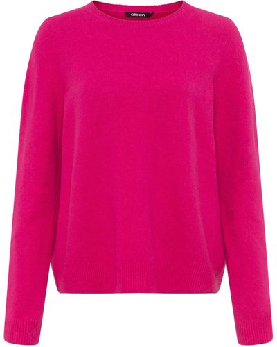 Olsen Strickpullover Pullover Long Sleeves - Pink