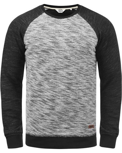 Solid Sweatshirt SDFlocker Sweatpullover im Baseball-Look - Grau