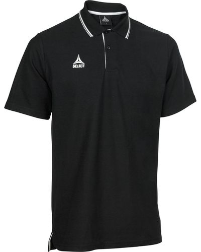 Select Oxford Poloshirt - Schwarz