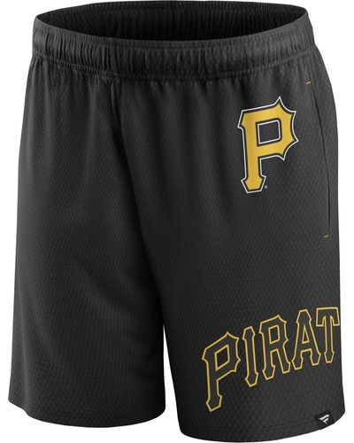 Fanatics Shorts MLB Pittsburgh Pirates Mesh - Schwarz