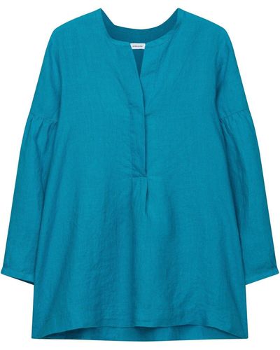 Seidensticker Shirtbluse Leinen-Tunika - Blau
